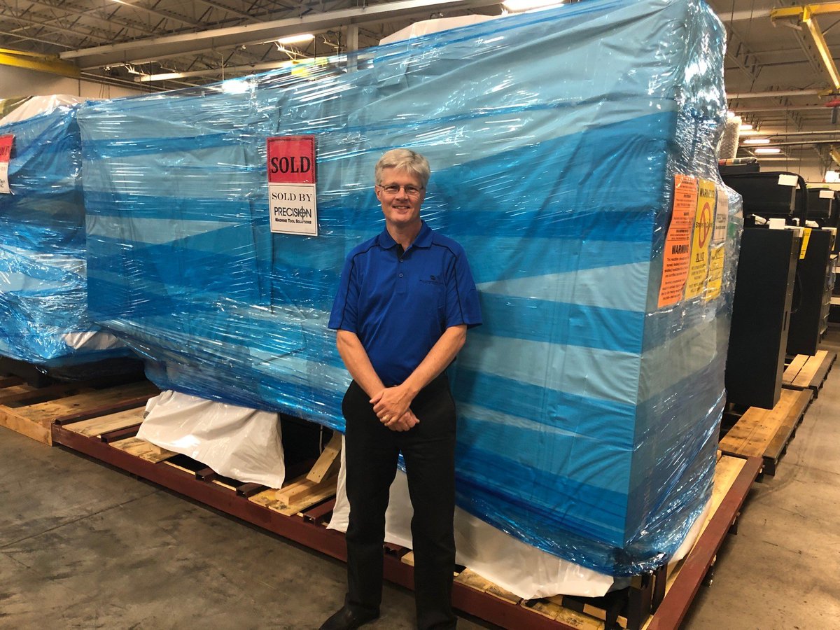 PMToolSolutions's tweet image. Milltronics Tool Room Lathe ready to leave the factory heading for Eastern PA!