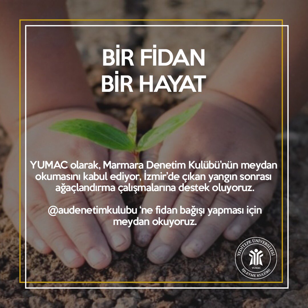 TİDE Denetim Ağı Kulüplerinin birer üyesi olarak bizler de #fidanchallenge’a katılıyoruz. <a href="/denetimkulubu/">Denetim Kulübü</a>’nün meydan okumasını kabul ediyor, <a href="/AuDenetimKulubu/">AU Denetim Kulübü</a>’ne meydan okuyoruz!🌿