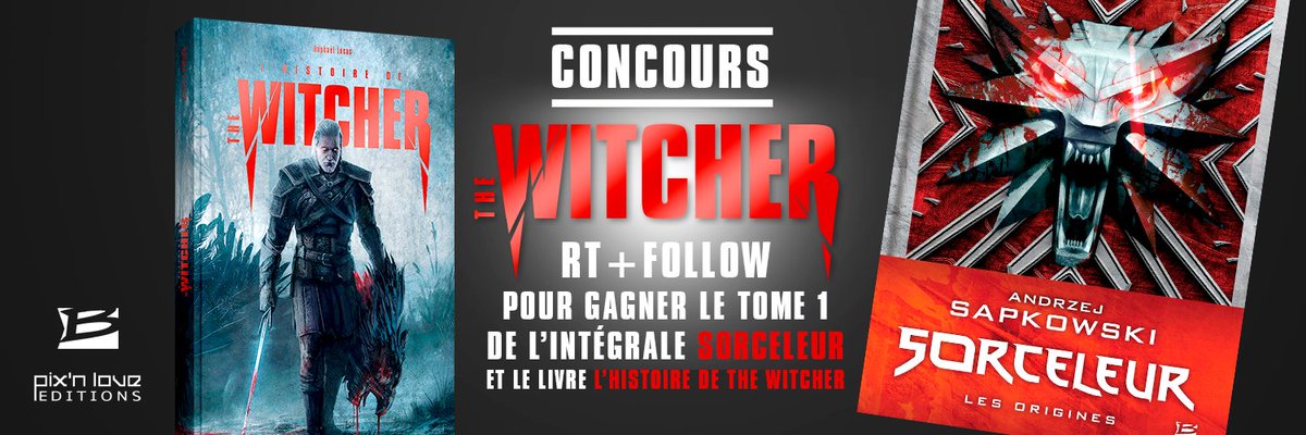 Pixnlove's tweet image. Concours ⚠️

Gagnez 2 livres :
"L'Histoire de The Witcher" version collector   📖 🎮 
ET 
Le 1er tome de l'intégrale "Le Sorceleur"   📖 🐺    

RT + Follow @Pixnlove et @BragelonneFR pour participer !

TAS lundi 02/09.