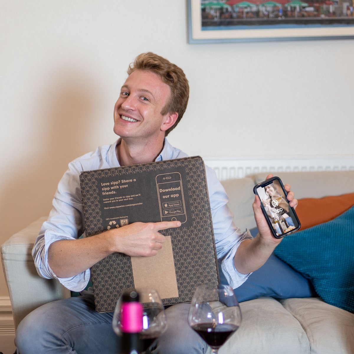 sippwine's tweet image. Our exclusive sipp app helps grow your wine knowledge by giving you tasting notes in the palm of your hand. You can even re-order your favourite sipp straight from the app📱🙌 Available on iTunes and Google Play.