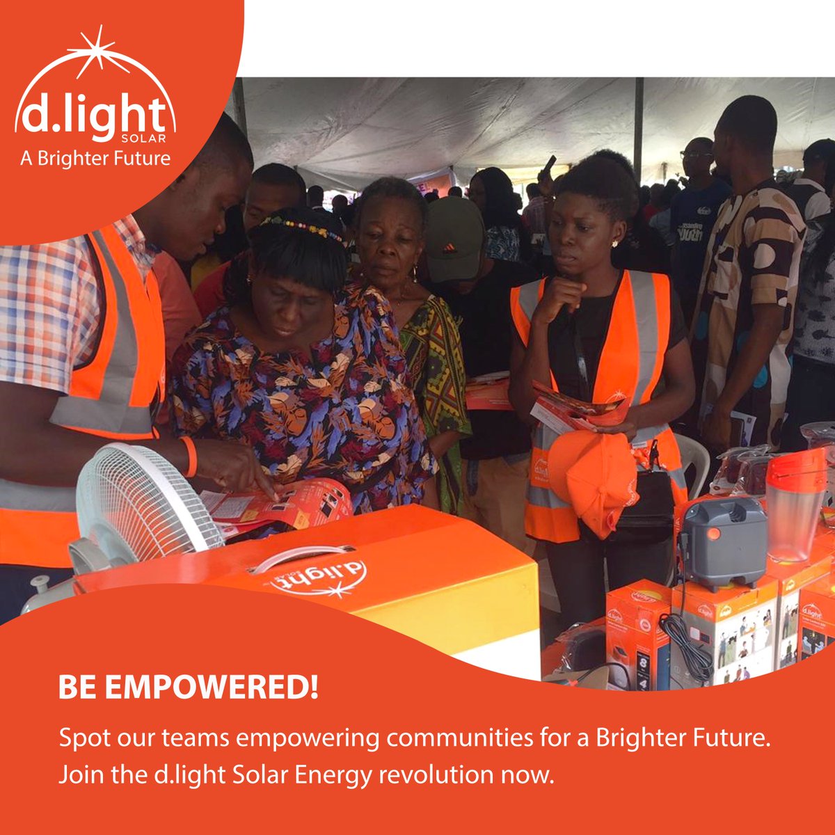 Make it yours today! 
Discover why over 95 million people around the world rely on d.light solar products to live A Brighter Future.

Customer Care (Toll-free):08000354448

#abrighterfuture #dlightsolar #solarenergy #africa #solarsystem #nigeria #solar #solarchampions #empowered