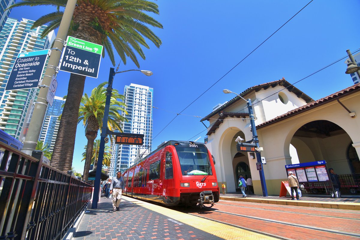 sdmts's tweet photo. #MTSAlert Next weekend, Sep 6 (starting at 11 p.m.) though Sunday, September 8, the Sycuan Green Line will be closed between Fashion Valley &amp; Santa Fe Depot as track work for Mid-Coast continues. A bus bridge will operate in place of normal service: https://t.co/co4vjKzUuH https://t.co/t3LR8OqC25