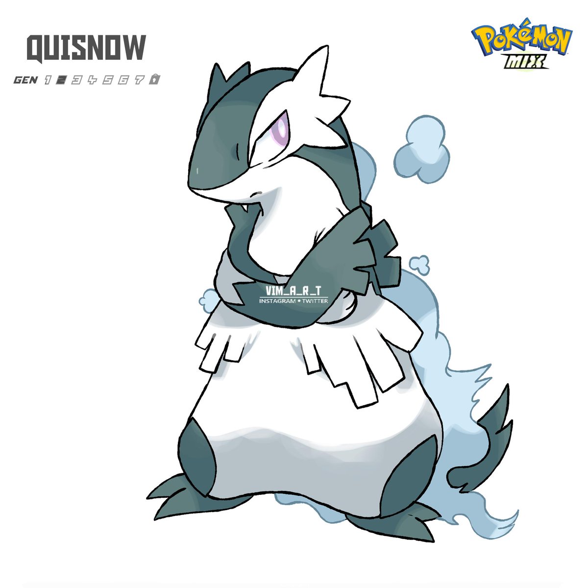 itsvimart's tweet photo. [005] Quilava / Abomasnow #PokeFusion #Pokemon https://t.co/dYfjWgYnHE