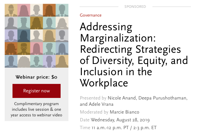 SSIReview's tweet photo. We are going LIVE now with the #SSIRLive webinar, “Addressing Marginalization: Redirecting Strategies of DEI in the Workplace”. This webinar is sponsored by @Hewlett_Found #SSIRLive @nicole_anand @deepapuru @AdeleVrana @SSIReview https://t.co/mYQnMgqpKw https://t.co/kDKp0ZaI2S