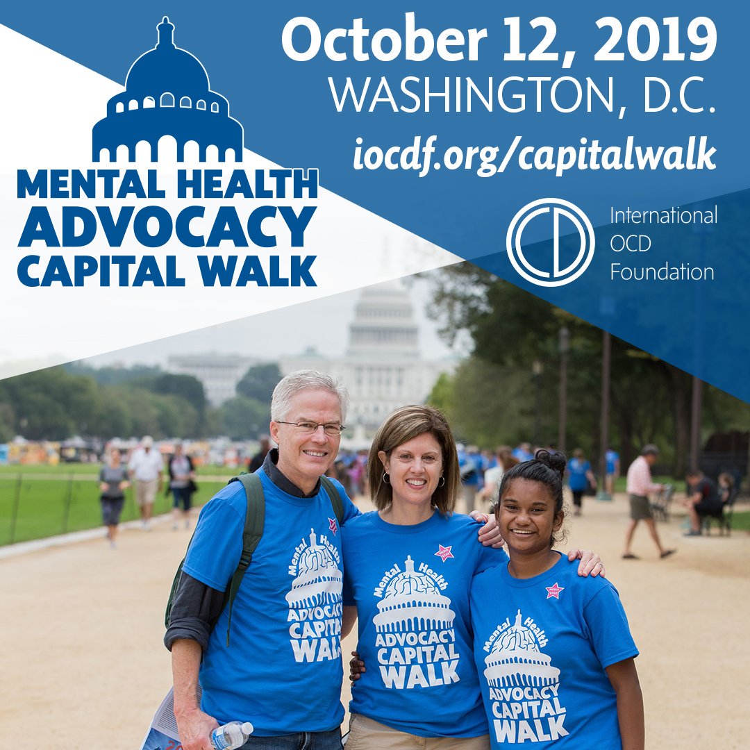 IOCDF's tweet photo. You're invited: Walk with us in DC this October! 

Registration is now OPEN for the Mental Health Advocacy Capital Walk. Join us on 10/12 to kick off #OCDWeek with this fun, awareness-raising event: https://t.co/2kzTgt5D85 https://t.co/19WUrtq9nB