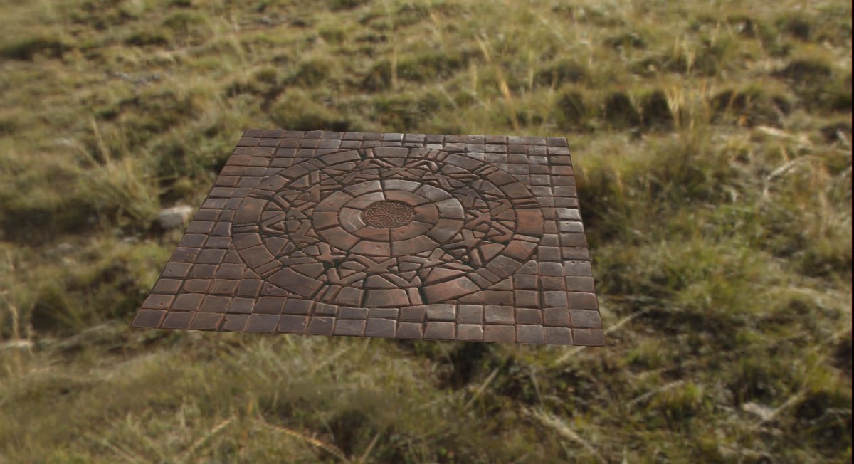 Abdulazizalnag's tweet photo. Substance desginer study #3 
Tried a different method of creating bricks using a shape node then a tile random and height selector then using the alpha as background.

#SubstanceDesigner 
#indiedev https://t.co/njv1MFGft2