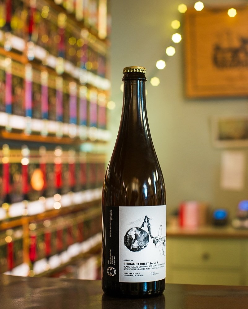 Bergamot Brett Saison - 6.6%
This Saison spent 10 months getting to know Brettanomyces in an intimate Cab Sauvignon french oak setting. It was then introduced to bergamot citrus and black tea (from local gem <a href="/Tea_Trader/">Tea Trader</a>), hand packaged, and allowed to naturally carbonate.