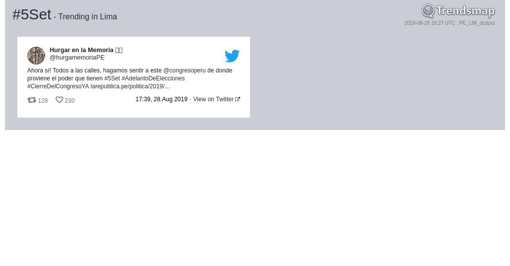 TrendsLima's tweet image. #5set es ahora una tendencia en #Lima

trendsmap.com/r/PE_LIM_dcdzvz