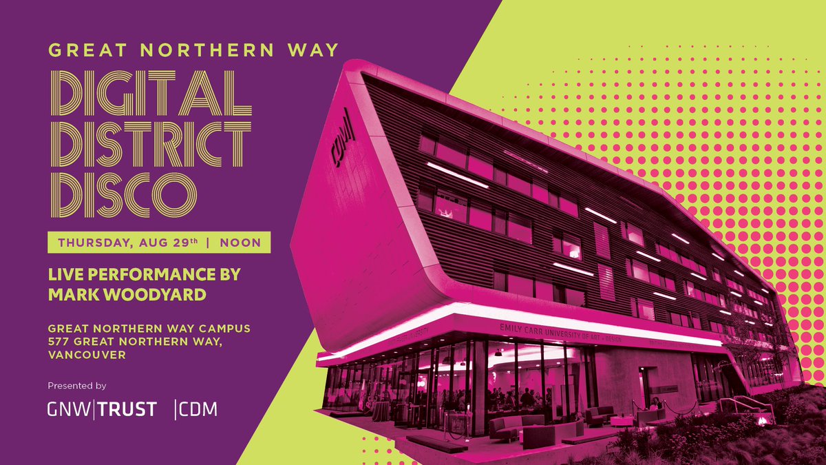Support local artists and grab some lunch at the Super Thai food truck at this free community event. The first of a series of free lunch-hour concerts presented by the Great Northern Way Trust and <a href="/CentreDigiMedia/">Master of Digital Media</a>. bit.ly/349RxR1