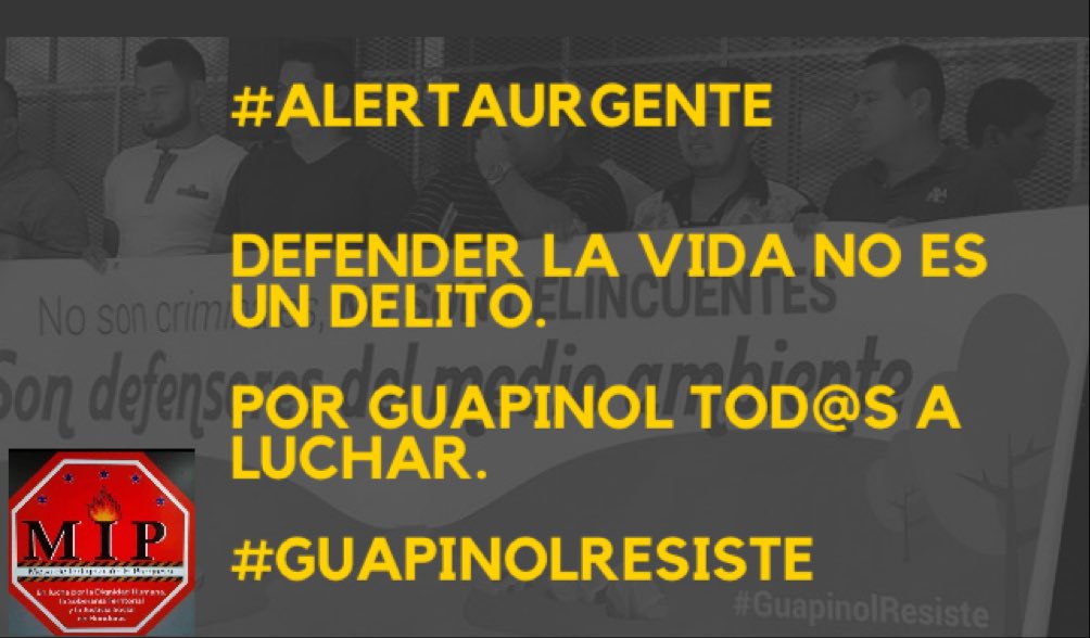 Todos Y Todas Somos Guapinol, Respaldemos Mañana Las Diferentes Convocatorias En Tegucigalpa Y San Pedro Sula. 

#Tegucigalpa: Movilización Saliendo De La UNAH-CU Hora 9:00 am.
#SanPedroSula: Plantón El Los Juzgados, Hora 8:30 am.

¡Apoyemos! #GuapinolResiste #TodoSomosGuapinol