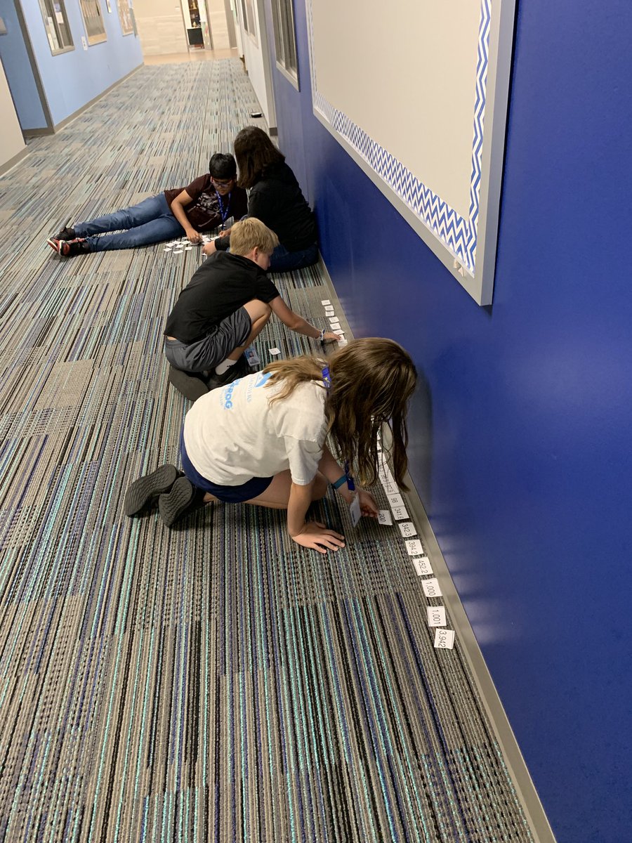 Learning how to compare decimals by building a least to greatest banner! #creechpride