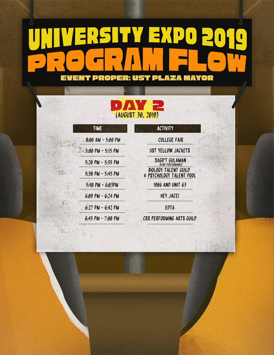 USTofad's tweet image. Line-up of Thomasian Performers for the 2019 Byaheng USTe. 🐯

#2019ByahengUSTe
#CSCFartherAndFurther
#GoUSTET
#2019UniversityExpo