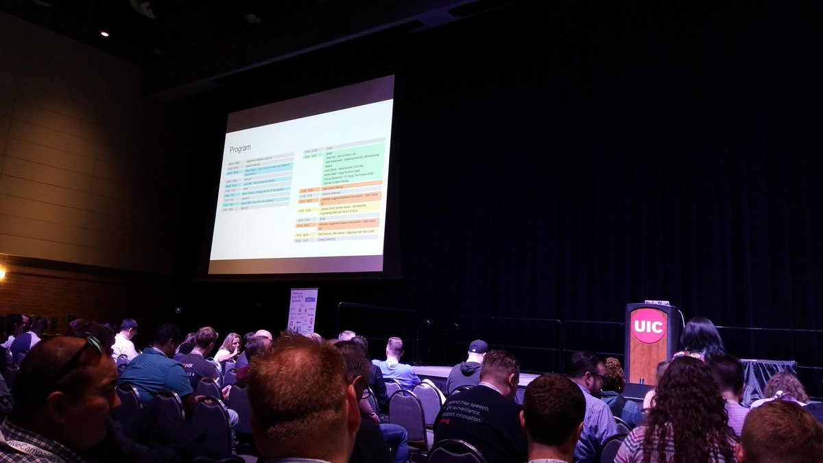 Day 2 of <a href="/devopsdaysChi/">DevOpsDays Chicago</a> is underway! Looking forward to more #devopsday talks.