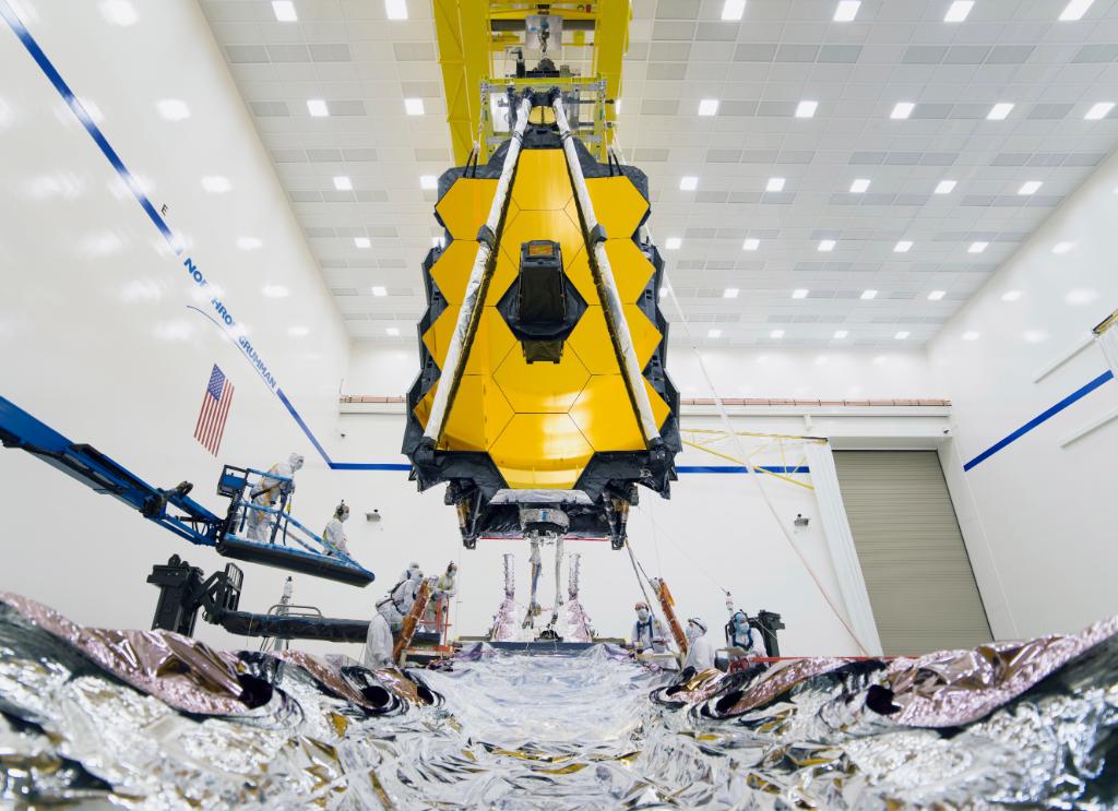 The two halves of the James Webb Space Telescope are connected. 