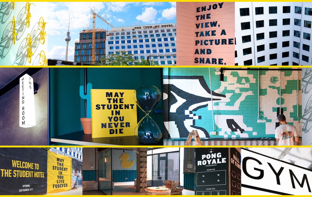 BOLDBerlin's tweet photo. "Learn. Stay. Work. Play. Together - We can be heroes!"
Please welcome our new #boldclient @TheStudentHotel and look forward with us to the upcoming opening of awesome and stylish (!) The Student Hotel Berlin in October!
#tshlife #boldunite #thefutureisbold https://t.co/6LuShR1Ov1