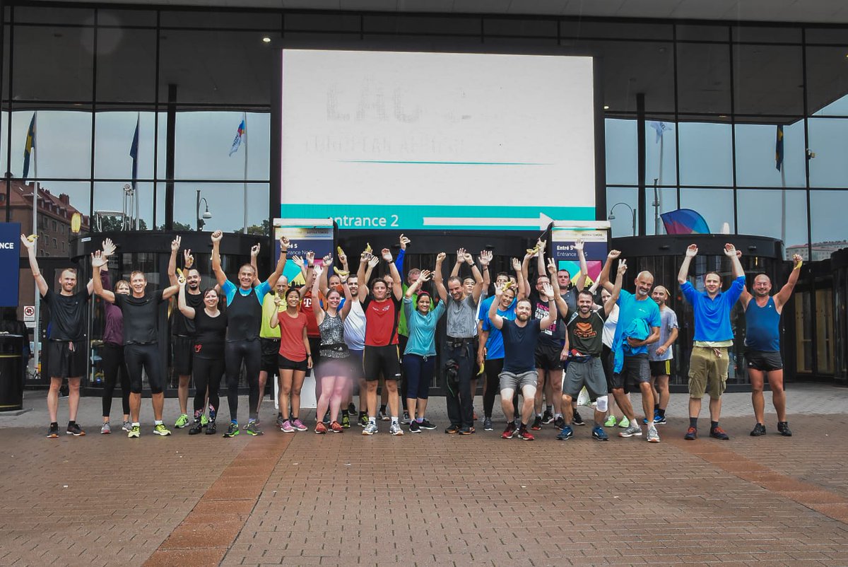 EAC20191's tweet photo. Fun run participants at #goEAC2019 this morning https://t.co/7y1D5I6iHt