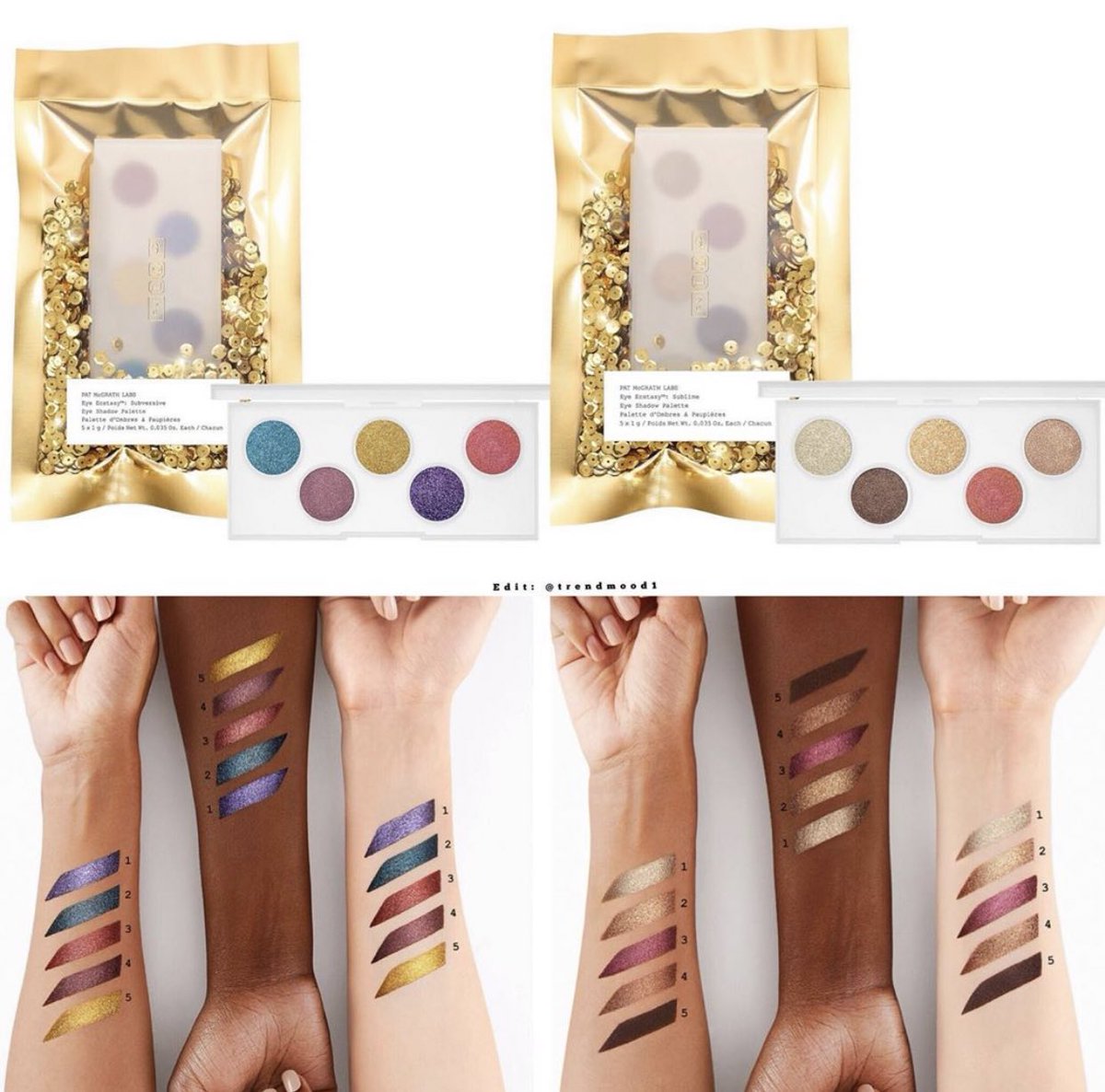 Trendmood's tweet photo. Available NOW! 🚨 online @Sephora App NEW! #EyeEcstasy Mini #Eyeshadow Palettes by @patmcgrathreal ✨🎨
Sublime Palette $28
Subversive Palette $28 https://t.co/nBhOMali5j