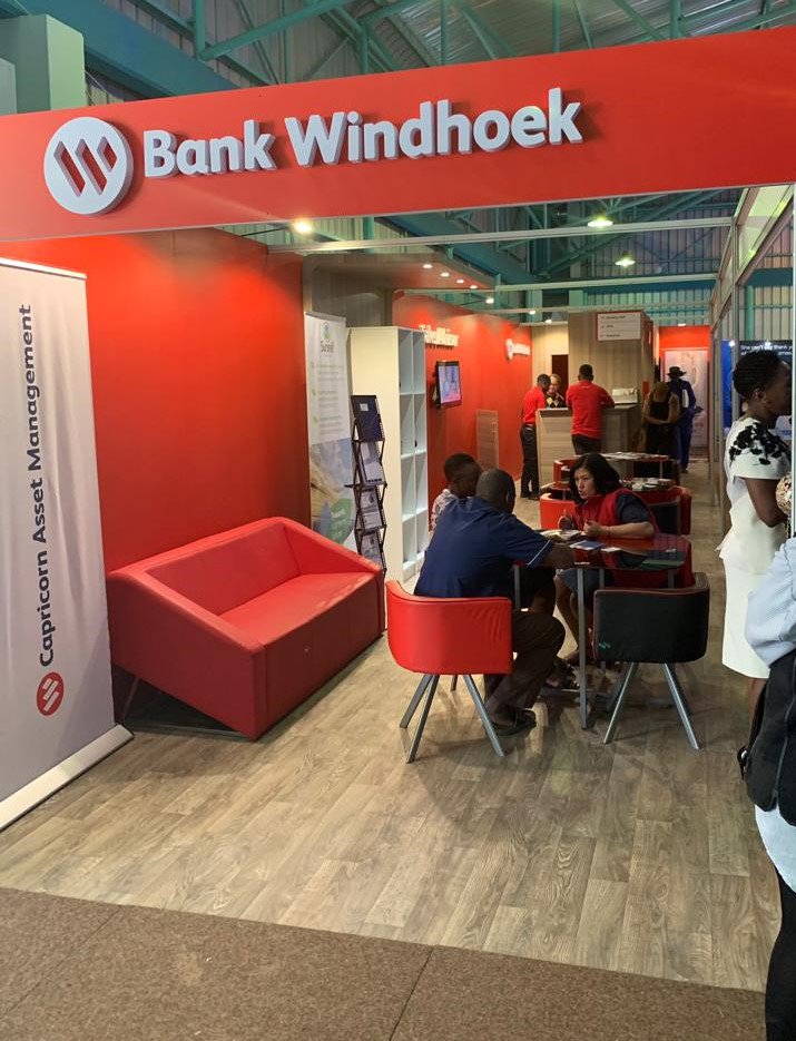 TeamNamibia's tweet photo. Visit @BankWindhoek Bank Windhoek stand at the ongoing OATF2019  and enjoy a variety of financial transactions at Bank Windhoek’s mini-branch, constructed in the Bank’s new look and feel at the 'mini-branch'.

#localisnawa
#supportlocal
#TeamNamibiaMember https://t.co/kJXh7nkicN