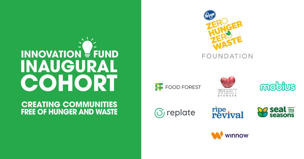 KrogerNews's tweet photo. Meet the Innovation Fund’s first cohort of innovators! The innovators will use a collective $1 million provided by The Kroger Co. #ZeroHungerZeroWaste Foundation to work toward meaningful and measurable solutions to reduce #foodwaste. Learn more: https://t.co/15ssFYAM88 https://t.co/0sBasVziPm