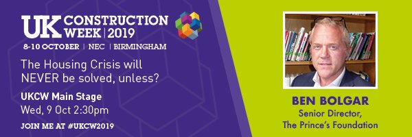 UK_CW's tweet photo. Join Ben Bolgar, Senior Director of The Prince Foundation @PrincesFound at #UKCW2019 Main Stage. Read more and book your free seat now > https://t.co/sIFGJdj7Pq
#construction #learning #environmentalvalue #housing #innovation #projects #networking https://t.co/i3Kzk57Glv