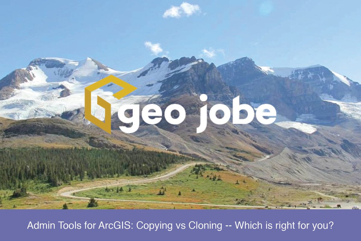 GEOjobeGIS's tweet image. It’s important to know what tools you need when you’re ready to get started. Read todays blog post on cloning vs. copying to figure out what tool is right for you. #GIS #ArcGIS #AdminTools
bit.ly/2NBmqIf