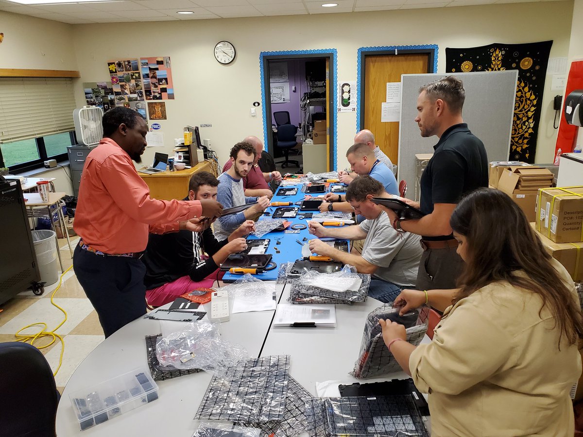 jamielpeters's tweet photo. How cool! The entire @NewarkCSD IT Department is learning how to build our new @blankdottech JP3 one-to-one devices! We are participating in a self-maintainer program so we can complete repairs in house. #NCSDLearns #ITRocks #YouBreakWeFix https://t.co/OJYzZ6y0E7