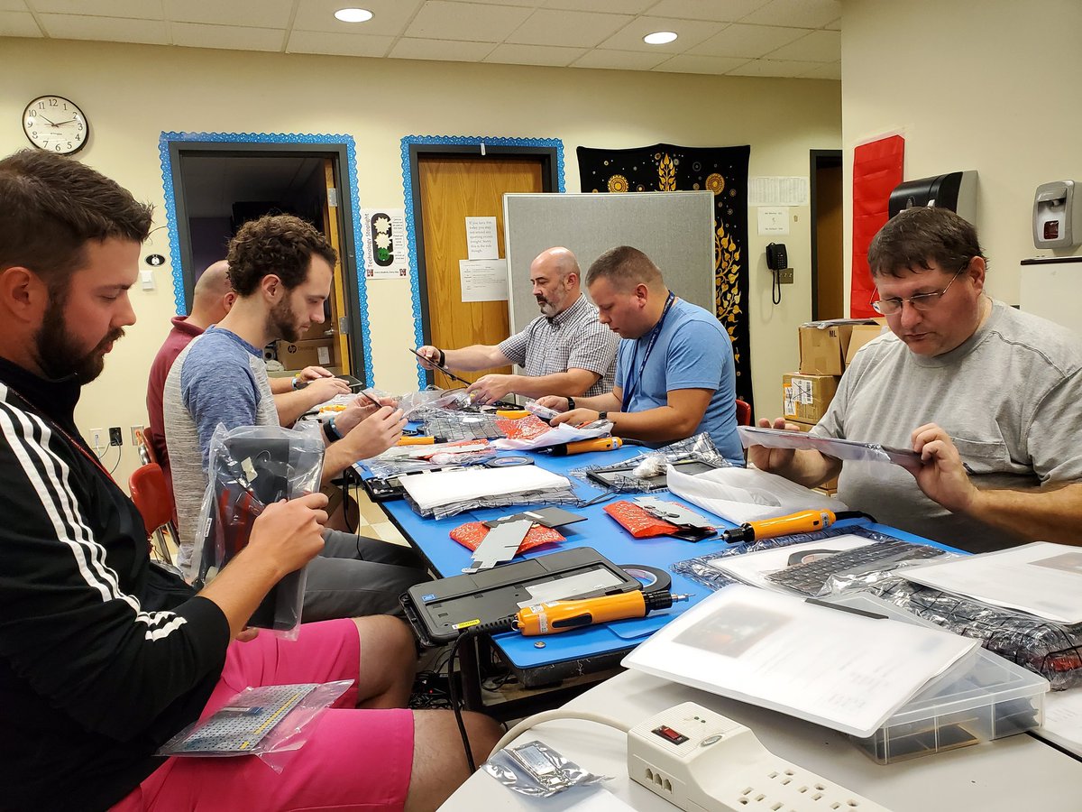 jamielpeters's tweet photo. How cool! The entire @NewarkCSD IT Department is learning how to build our new @blankdottech JP3 one-to-one devices! We are participating in a self-maintainer program so we can complete repairs in house. #NCSDLearns #ITRocks #YouBreakWeFix https://t.co/OJYzZ6y0E7