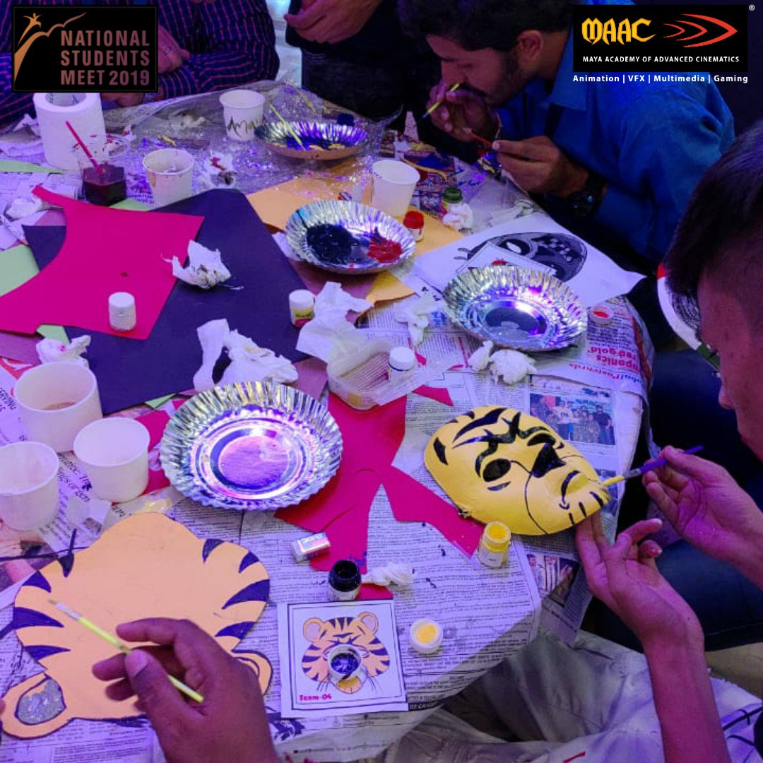 MayaAcademyInd's tweet photo. Some glimpse of the day where student let their creative imagination fly with our legend Mr. Amit Rane - DCP Expeditions, LLP &amp;  Pranay Agarwal- HOD Compositing, DNEG at our national event #NationalStudentsMeet2019

#MAAC #MAACIndia #MAACEvent #EventsAtMAAC #NationalStudentsMeet https://t.co/2AWtoLVNyc
