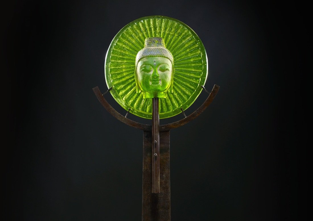 SEFLStyleDesign's tweet image. "Lime Green Fan Buddah" by Marlene Rose 
Sancast Steel and Copper, 79 x 25 x 13 inches

Featured at @AldoGallery

For more info on this piece or to purchase please call 727-447-7673 or visit marlenerose.com

#modernart #art #artist #glassblown #glassart