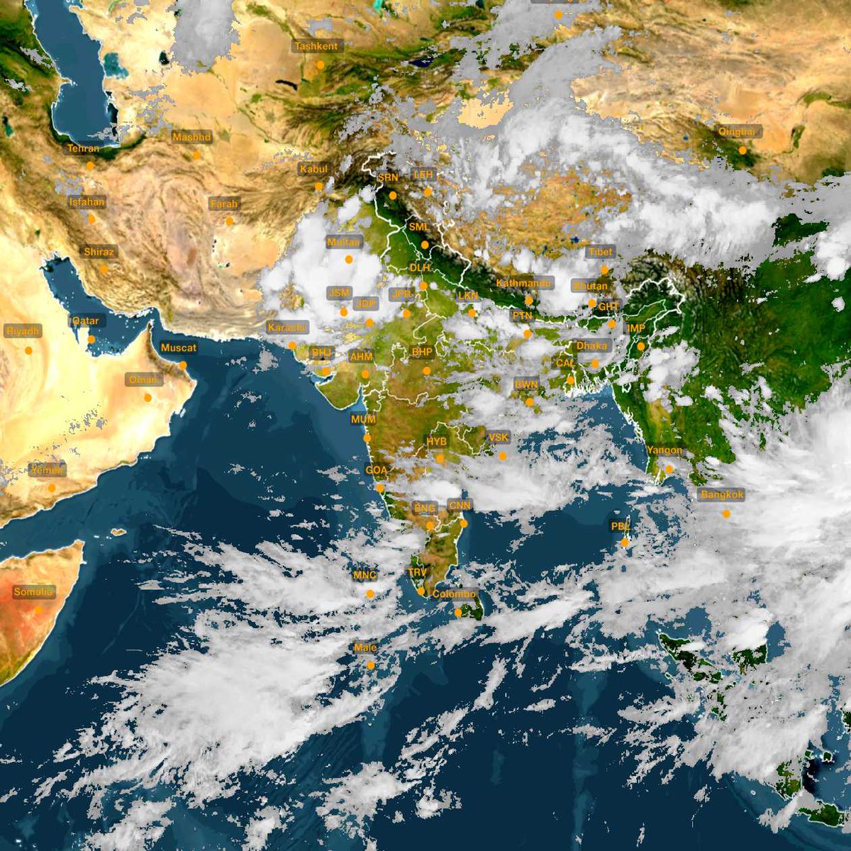 satellite map weather india Skymetweather On Twitter Weather Satellite Image And Map Of satellite map weather india