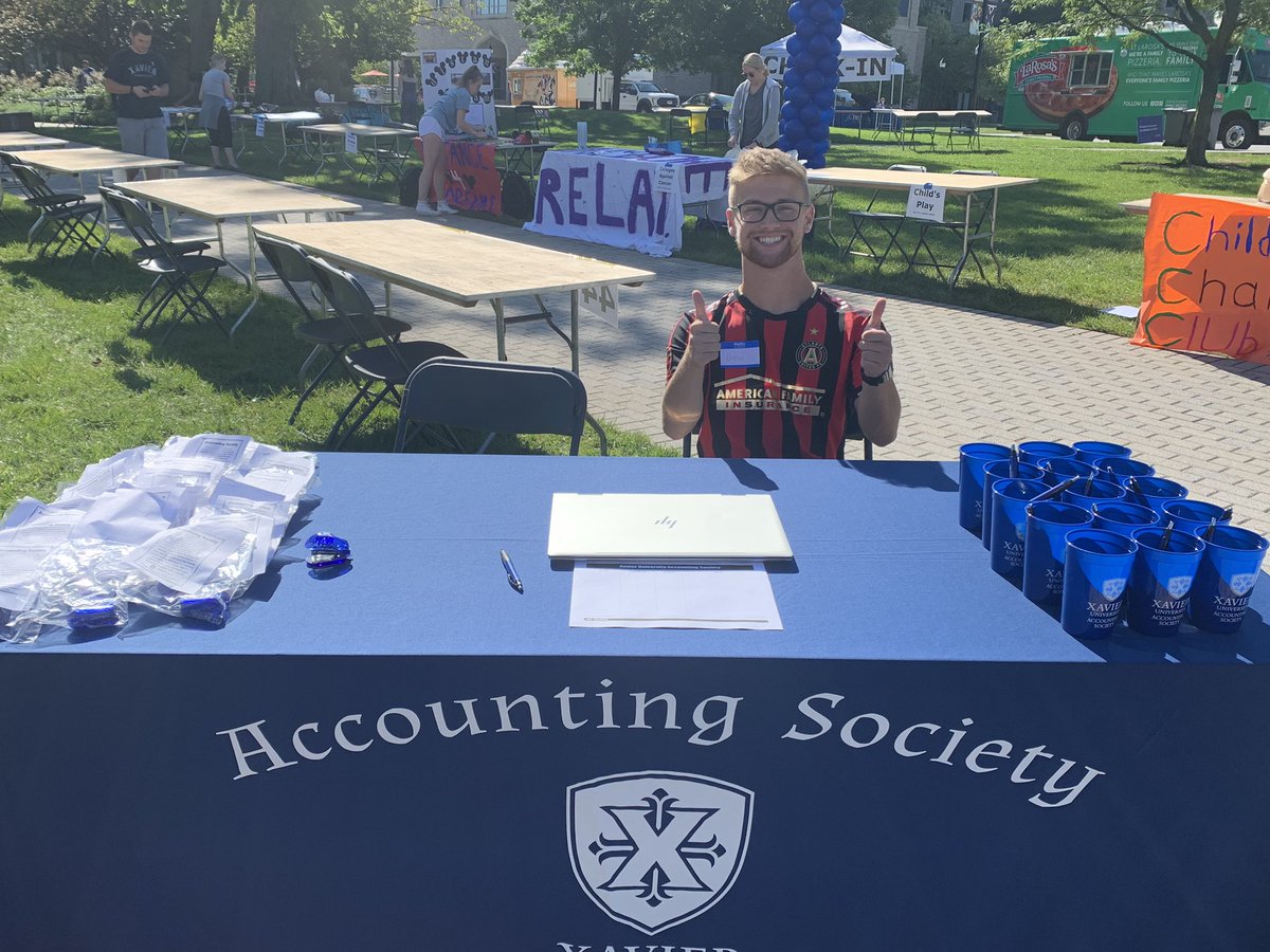 XUACCSociety's tweet photo. Come visit our table at Club Day from 11-2:30 TODAY! We have lots of fun goodies to give away! https://t.co/WlSx6X2MHU