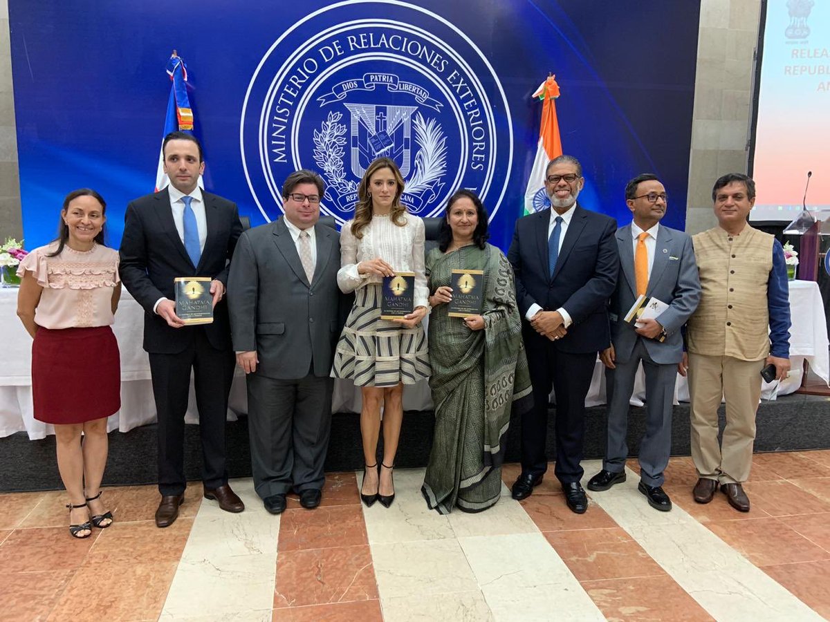 RDenIndia's tweet photo. Proud to announce the release of postal stamp in the Dominican Republic on the occasion of the 150th birth anniversary of Mahatma Gandhi, the father of the Indian homeland.

#DominicanRepublicEmbassy @narendramodi @MOS_MEA @DrSJaishankar @EOIHavana https://t.co/ENa6jThsDH