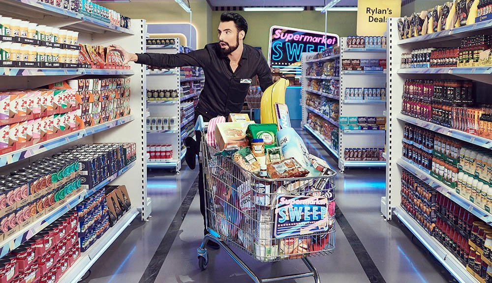 itvpresscentre's tweet photo. Confirmed: Supermarket Sweep starts Monday 9 September at 8pm on @ITV2 ...with new store manager Rylan Clark-Neal.  @Rylan https://t.co/WA17rKTnlP