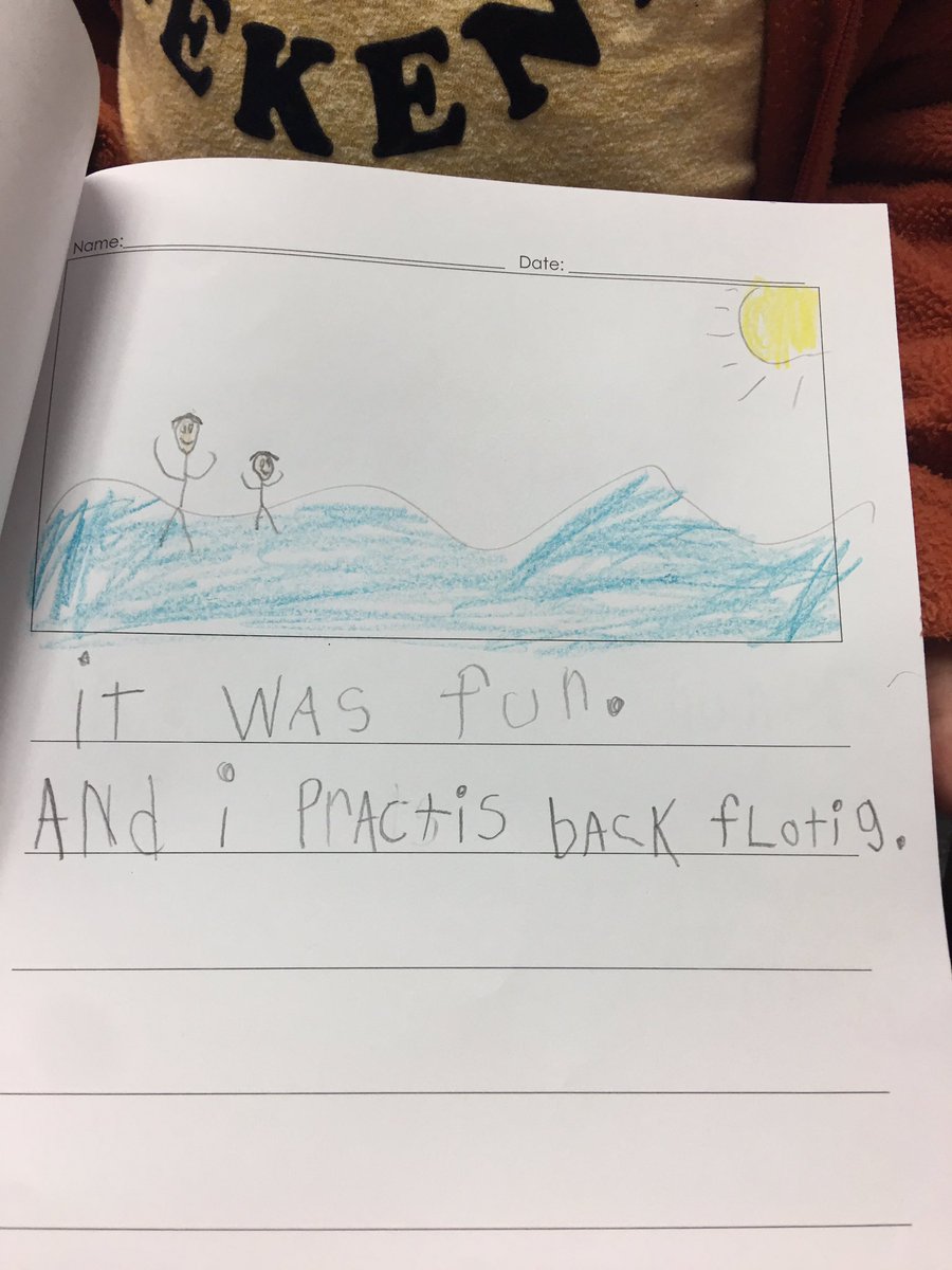 SmithsBobcats's tweet photo. This writer added more detail to the middle of their writing after our wonderful conference we had!! @dmaki15 @TiffanyNeal81 @SunsetValleyES #kisdlit https://t.co/6tagDAh5tF