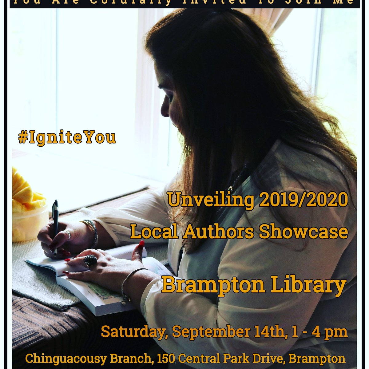 TaranumNKhan's tweet image. Words written to heal, encourage &amp;amp; inspire #MakeTheWay 
Meet local authors, Sept 14th, 1- 4pm, @BramptonLibrary Get signed copies #IgniteYou #leadershipinaction #newcomer #immigrant #Author #story #proudBramptonian #Brampton #womenempowerment #femaleleaders #CareerPro #willbehere