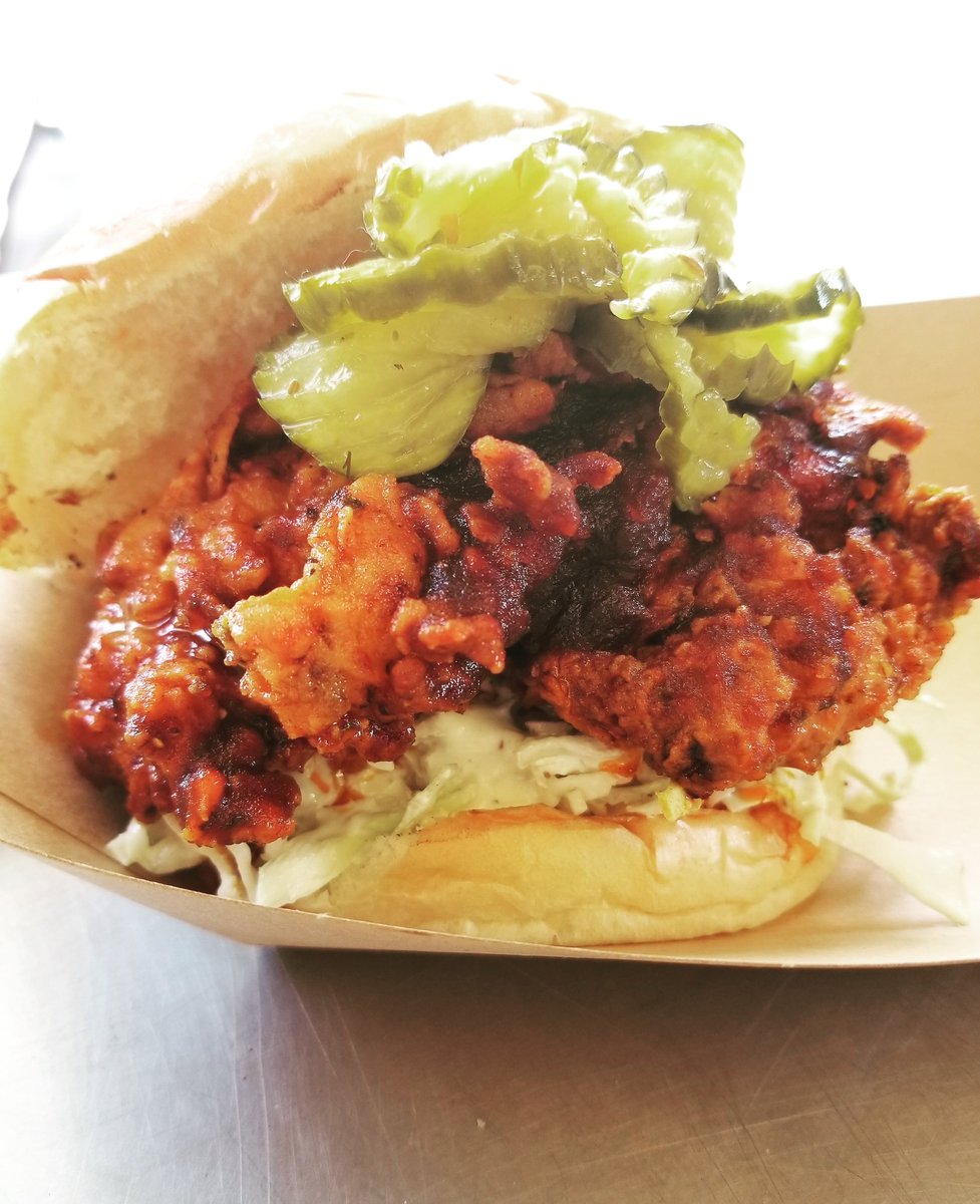 Alright <a href="/PopeyesChicken/">PopeyesChicken</a> and <a href="/ChickfilA/">Chick-fil-A, Inc.</a>... Let's talk chicken.

This #nashvillehot between 9th and 10th on Market for lunch today! Come say hi, y'all

#PopeyesVsChickFilA #friedchicken #stleats #stl #neverfrozen #chickenduel #stlfoodie #somelikeithot #allthepickles