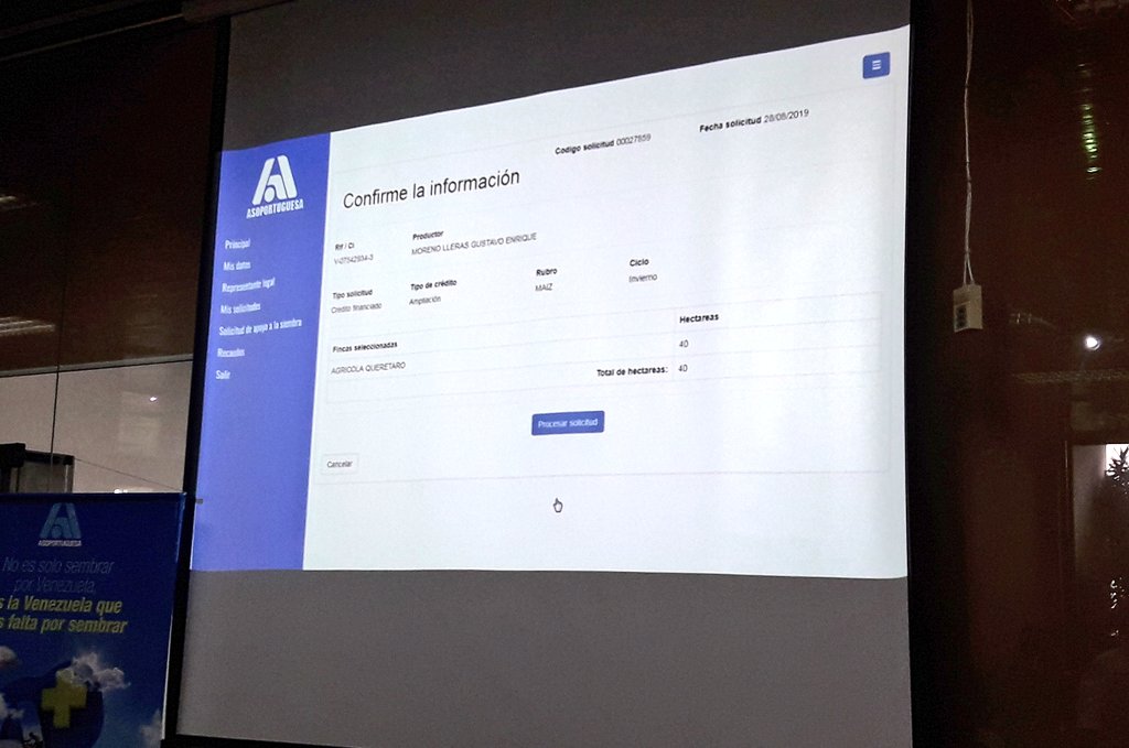 ASOPORTUGUESA's tweet image. A la vanguardia en la atención a los agricultores.

Actualizamos nuestros procesos administrativos y ahora disponemos para los productores, el servicio web de solicitudes de apoyo a la siembra, a través de la página: siembra.asoportuguesa.org.ve

#28Ago
#CicloInvierno