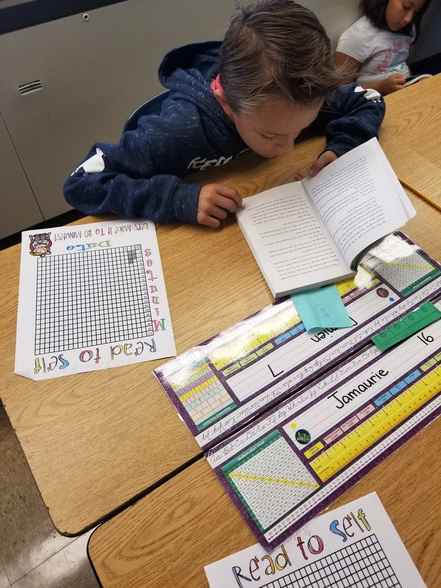 MissVitale's tweet photo. Building our reading stamina and graphing our progress...20 minutes is our goal! #3rdgrade #d84ontrack @D84Pietrini https://t.co/BIk7i9cadg