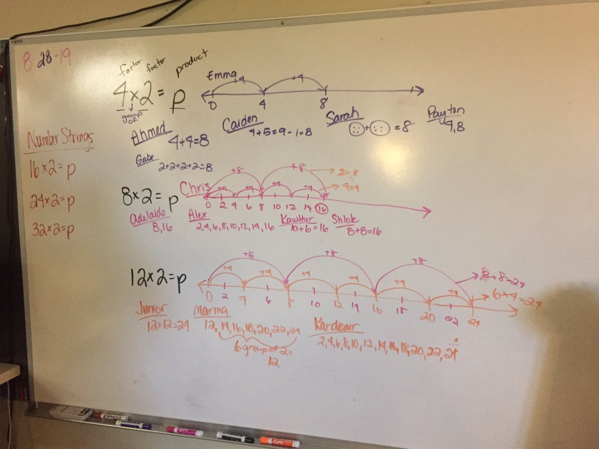 MsWDWEClass's tweet photo. Starting our number strings! We saw many connections and used a variety of strategies to solve! https://t.co/tAq02LZUEk