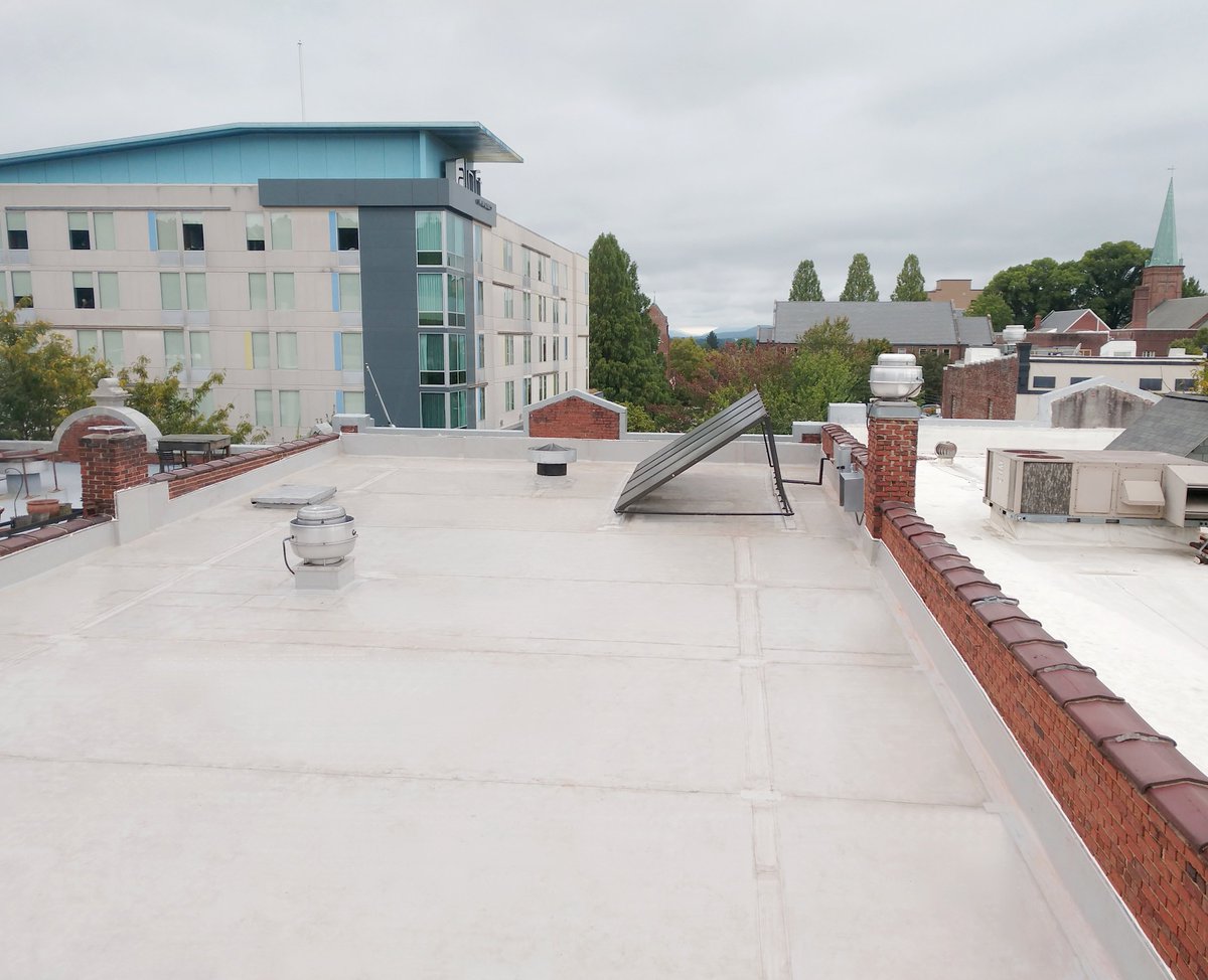 Old Coal Tar Pitch on <a href="/BarleysTapPizza/">Barley's Asheville</a> in #DowntownAsheville was replaced with new 2.6" iso and <a href="/CarlisleSynTec/">Carlisle SynTec Systems</a> Grey 60 Mil PVC. All welded by hand!
Safe Smart Professional. wncroofing.com
#wncroofing #commercialroofing #asheville #northcarolina