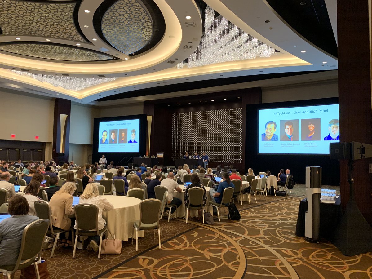 sympmarc's tweet image. User adoption panel at #SPTechCon #Boston with @asifrehmani @dcohendumani @ladygwenavear @RobBogue
