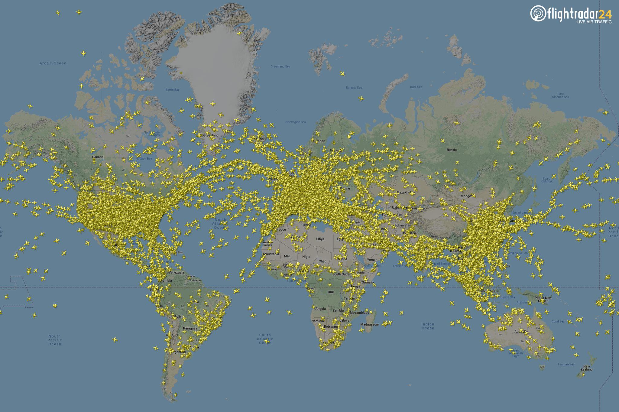 X에서 Flightradar24 님 : Mid-week global air traffic. Over 18,000 flights to  follow right now on t.coA4mWRJu9Vi. Happy tracking!  t.coi3A3XhiSMH  X