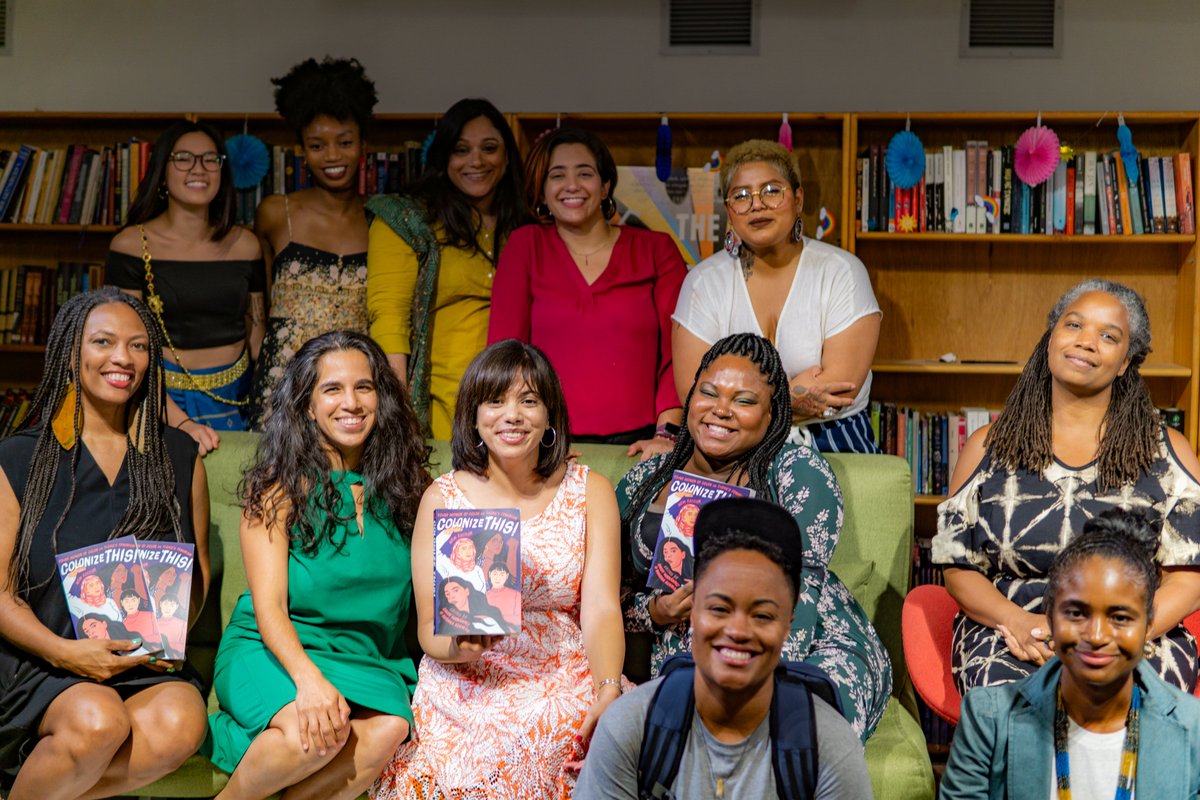daisyhernandez's tweet photo. the amazing Sandra Riaño @localmujer so generously took photos of our #colonizethis book launch. gracias mujer!!! https://t.co/6NtI207sKy