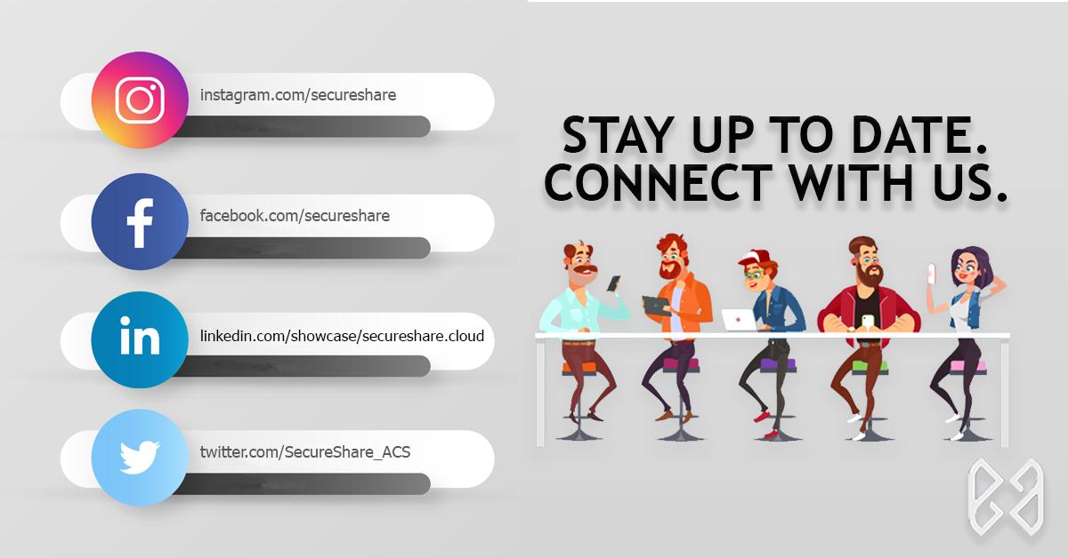 SecureShare_ACS's tweet photo. Follow SecureShare on social media to keep up-to-date with the latest company news, blogs, videos and service offerings!

LinkedIn - https://t.co/JN1ldF1NHD
Twitter - https://t.co/GevhhUUFi5
Facebook - https://t.co/2VajR8jSEa
Instagram - https://t.co/xQFd2z3hGh https://t.co/g8OhdmPjdE