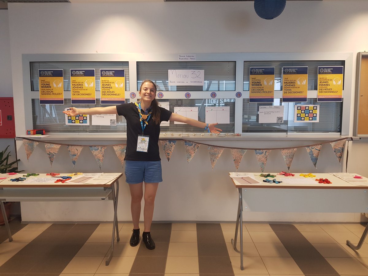 leah_widdicombe's tweet photo. What an amazing time it's been at the 16th European Guide and Scout Conference! @Girlguiding member Beth from @GirlguidingSWE has been great at representing the @EuropeRegion for motion 32 to get more young women in governance 🙌🏼 #ERWConf19 #moregirlsinpower https://t.co/ODDU1ouPJi
