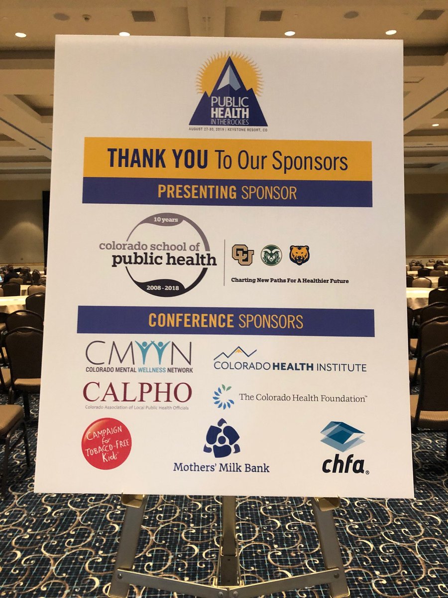 PHIR_Conference's tweet image. Thank you Cathy Bradley and Presenting Sponsor, Colorado School of Public Health for your support of #PHIR2019.