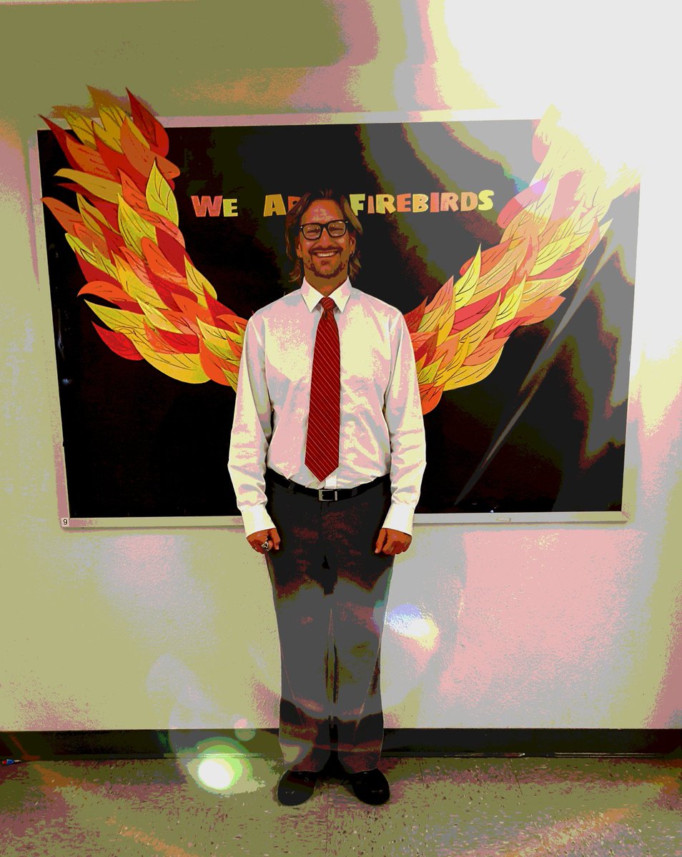 TkroeArt's tweet photo. Ready to fly off into the new year with my amazing school! #wearefirebirds https://t.co/yfuvODiDdz