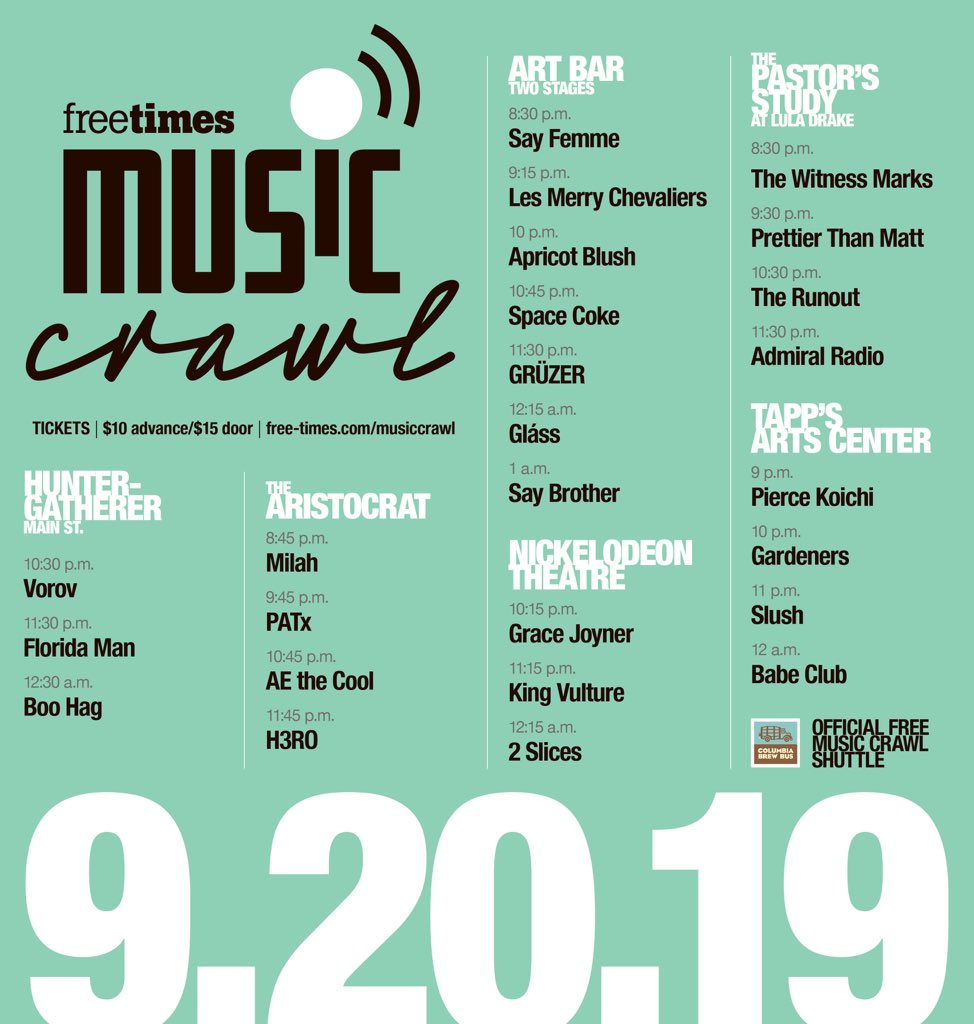 The Crawl is for all, and it has a lineup. #MusicCrawl19 postandcourier.com/free-times/fre…