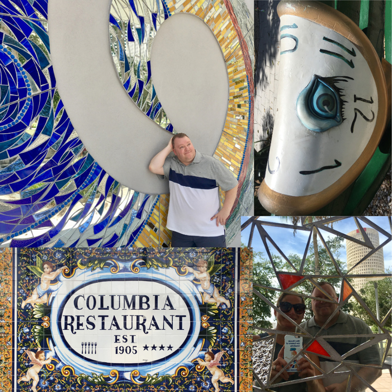 mizzmozaic's tweet photo. It's Wanderlust Wednesday!✈🚞🌴��🚆
.
.
I'm popping in this week to post a pic of me &amp; Mr. Mozaic (the famous model &amp; my hubs) from a recent trip.😍
.
. 
While we were traipsing around the eclectic &amp; arty city of Tampa, we came across some pretty sweet mosaics (&amp; art in general https://t.co/9PdO89Ioae