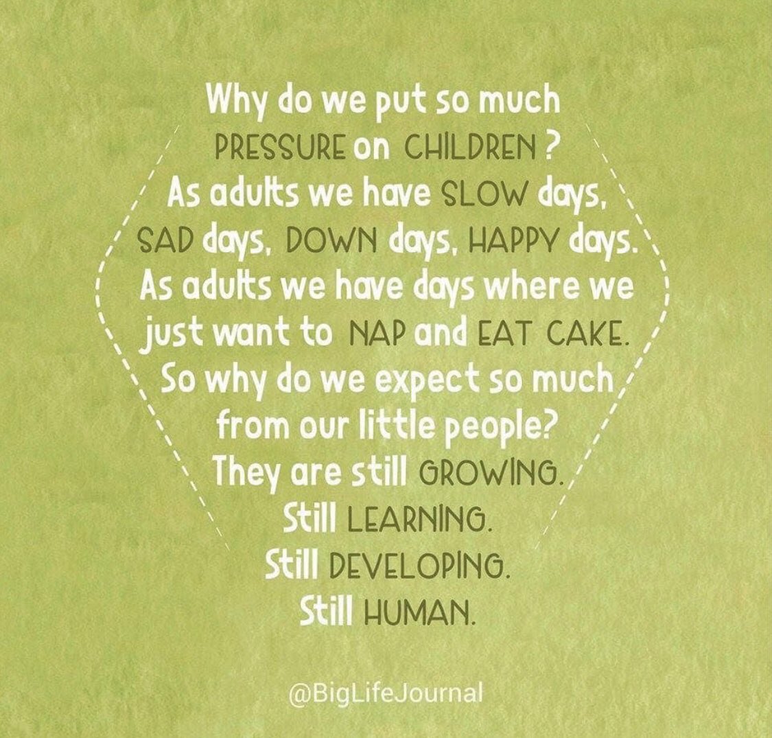 We can have high expectations for our students while keeping in mind they are still growing and learning and they are human, just like us.